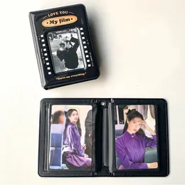 Retro siyah 3 inç kpop bağlayıcı fotokard tutucu yıldız kovalayan albüm idol fotoğraf organizatörü koleksiyon kitap