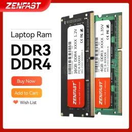 RAMS Zenfast DDR3 RAM DDR4 8GB 4GB 16GB Dizüstü Dizüstü Bilgisayar Ram 1333 1600 2400 2666 2133 DDR3L 204pin 1.2V 1.35V 1.5V Sodimm Defter Bellek Bellek