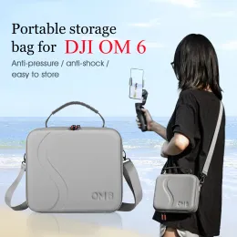 الإكسسوارات PU CASE PORTABLE لـ DJI OM6 BAG HOLETHELD GIMBAL BOX BOX BAS الكتف Messenger Bag لـ DJI OSMO Mobile 6 Box