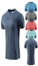 LU9138 Shortsleeved Men039S ملابس سريعة الصيف قمم غير رسمية أوروبا والولايات المتحدة Amazon Running Fitness Cloth8586458