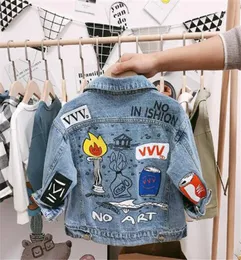 children039s 디자이너 데님 재킷 소년 트렌치 진 Jean Jackets 여자 아이 어린이 의류 아기 코트 캐주얼 겉옷 윈드 브레이커 스프링 8537365