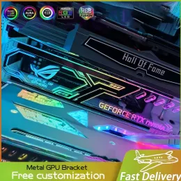 Soğutma Özelleştirilebilir Argb GPU Braket Metal Grafik Kartı Stand, İnanç Lambası, Işık Kirliliği, VGA Sahibi Desteği RGB 12V/ 5V Aura Rog Asus