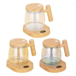 Tazze che si mescolano tazze da caffè 400 ml ricaricabili con coperchio completamente automatico tazza di vetro borosilicato alto