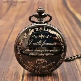 Pocket Watches Nuovo design per il mio Love Quartz Pocket Newn Chain FOB per uomo amante femminile migliori regali marito figlio souvenir y240410