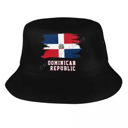 버킷 모자 도미니카 공화국 플래그 쿨 팬 태양 그늘 야외 여름 어부 모자 낚시 모자 240410