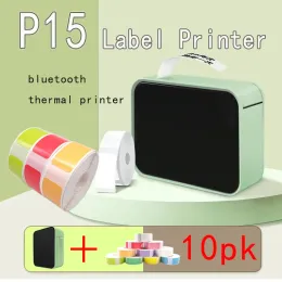 Printers P15 MiniLabel Printer Portable Wireless Bluetooth Labeling Machine similar as D110 Handheld Printer Thermal Price Sticker Marker