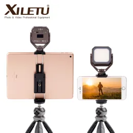 Stands XILETU XJ16 iPad Professional Tablet Tripod Mount 512'' Universal Stand Clamp Adjustable Vertical Bracket Holder Adapter 1/4"