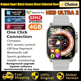 Watches 2023 HK9 Ultra 2 AMOLED SMARTWATCH MEN HK8アップグレードCHATGPT NFCスマートウォッチ2GB ROM Dynamic Island AI Watch Face for Android iOS