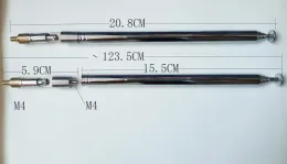 라디오 1pc 새로운 핫 교체 120cm 길이 10 섹션 AM FM 라디오 TV를위한 슈퍼 긴 망원경 안테나 공중