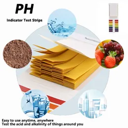 80 Tiras 1-14 Documentos de Litmus PH Medidores de pH Indicadores de acidez do solo Pap papel para testador de pH da qualidade do aquário com cartão de controle com cartão de controle