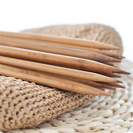 Natural Bamboo Double Pointed Knitting Needles Coffee 36cm Långt DIY Handle Home Weave Garn Crafts Tools, 4 uppsättningar (4st per uppsättning)