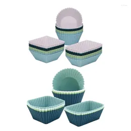 Strumenti da forno tazze di silicone in silicone rotondo muffin cupcake stampi per la stampo per la festa di Halloween Natale