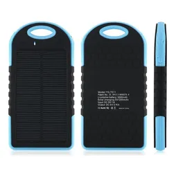 전체 5000mah 2 USB 포트 태양 광 발전 은행 충전기 iPhone iPad 용 소매 상자가있는 외부 백업 배터리 Samsung 휴대 전화 8836741