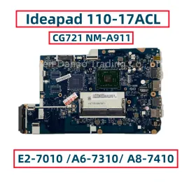 Moderkort för Lenovo Ideapad 11017ACL Laptop Motherboard CG721 NMA911 med AMD E27010 A67310 A87410 CPU DDR3