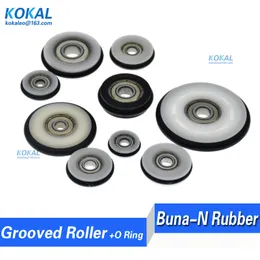 10PCS/lot 626 608 6000 696 grooved ball bearing with buna-N rubber o ring wheel pulley blackboard sliding roller 18/24/26/32/53