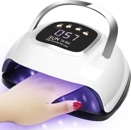 Lâmpada de unha UV Lâmpada de cura rápida 220W Luz para unhas com 4 Timer LED Gel Polish Kit Professional Art Tools Sensor Automático