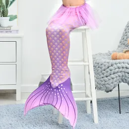 Mermaid Tail For Swimming Kids Girls Fantasy Bikini Beach Bathing