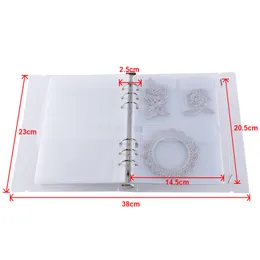 1/2/3/4 Pockets Dies and Stamp Storage Folder Scrapbook Die Cut Storage Binder For Card Documents Photo Postcard Holders