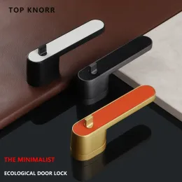 Minimalist magnetic door lock Indoor bedroom door lock Modern simple door handle Silent ecological door lock universal handle