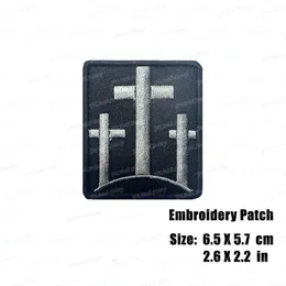 Cavaleiros Templários Bordados Bordados Cruz Cross Militares PVC Patch Tactical Combat Rubber Bordges Badges para roupas de jaqueta Knigh