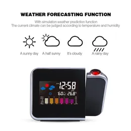 LED Digital Projector Wecker Uhr Uhr Elektronische Desktopuhren Batterie/USB Wake Up Clock Snooze Tools