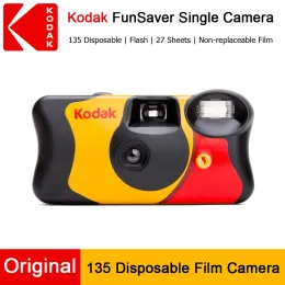 Kamera original Kodak Funsaver Single Use Camera med Flash -engångspunkt och filmkameror 27 ark