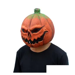 Akcesoria kostiumowe Maska dyniowa Przerażająca fl twarz Halloween moda dekoracje cosplay