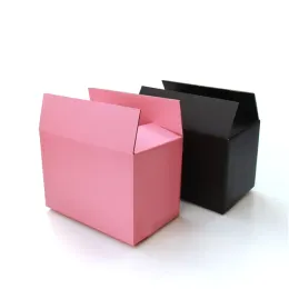 10 pezzi/lotto di imballaggio di cartone rosa scatola di imballaggio ondulato a 3 strati scatola di caramella per feste di nozze per la festa regalo scatola regalo black cartone