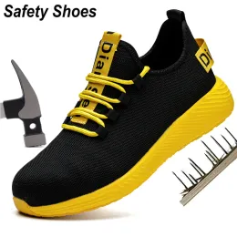 Boots New Work Sneakers Steel Toe Shoes Men Safety Shoes PunctureProof Work Shoes Boots Fashion Indestructible Footwear Security