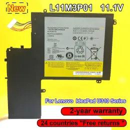 Baterias Nova Bateria de Laptop para Lenovo Ideapad U310 Série L11M3P01 3ICP5/56/120 11.1V 46WH 4160mAh Baterias de lipolímero recarregável