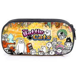 The Battle Cats Game Pencil Bag Makeup Box Students Large Capacity Pencil Case Stationery Bag Children Pen Bag School Supplies