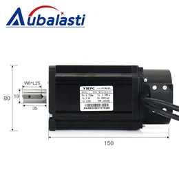 Aubalasti 750W AC Servo Motor Kits 80ST-M02430 2.39N.m 220V 3000RPM Permanent Magnet Match Driver AASD-15A for CNC Engraving