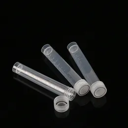 10ml Lab Graduated 100pcs 200pcs 300pcs 500pcs Plastic Cryovial Test Tube Cryo Freezing Tube with White Cap