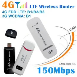 Modems 4G LTE Wireless Router USB Dongle 150Mbit / s Netzwerk Modem Mobile Breitband -Stick -SIM -Karte WiFi Hotspot -Taschenadapter für Laptop