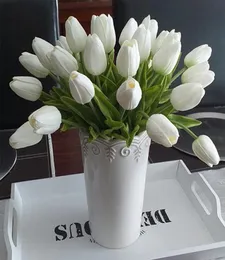 Fiori decorativi ghirlande 10 pezzi fiore artificiale tulipano per decorazioni per la casa vera touch fine tulipani per matrimoni decorazioni da giardino bouquet 8712797