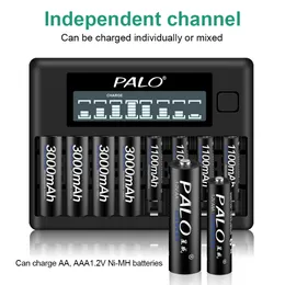 Palo 3000MAH 1,2 V AA Bateria 1100 mAh 1,2 wolta AAA Ni-MH akumulatory do myszy