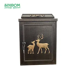 Eltern-Kind-Hirsch-Design beliebter Outdoor-Zeitungsbox Postbox Wall Mount Mailbox Outdoor Outdoor