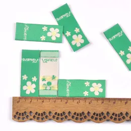 Modello di fiori misti 50pc etichetta tessuta fatta a mano per etichette per sciarpa di abbigliamento borse per scarpe etichette per abbigliamento 15x40mm cp3504
