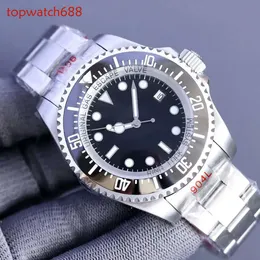 Master Watch Mens Watches 44 mm 2813Movement Deep Ceramic Bezel Sea-Dweller Sapphire Cystal Rostfri lås Automatisk mekanisk stor urtavla stor kroppslitage