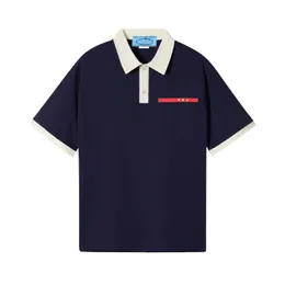 Высококачественная мужская футболка Polos Patchwork Mens Дизайнерская футболка повседневная мужская одежда хлопковая футболка