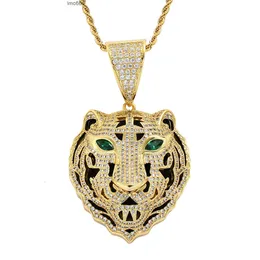 Miss Jewelry Hiphop Fashion New Custom 18K Gold Clated CZ lion wisiorek