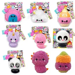 Dolls de pelúcia de pelúcia original Stuffiez Small colecionável brinquedo de pelúcia Rainbow Rainbow revela Strap Strap ASMR Fidget MGA Pur Super Soft Soft Soft J240410