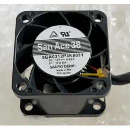 Pads المروحة الأصلية لـ Sanyo 9GA0312P3K0031 SAN ACE 38 DC 12V 0.62A مروحة تبريد الكرة المزدوجة 3828 3.8 سم 38x38x28mm