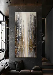 Abstract Oil Painting Fall fatto a mano Vista marrone moderna arte murale per casa dipinti di tela di Cuadros Grande Salone Decorazione senza cornice2374386