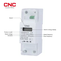 CNC DIN Rail Wi -Fi Smart Energy Miernik Timer Monitor KWH Wattmeter Tuya Pojedynczy faza 220V 50/60 Hz 65A