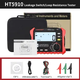 Misuratore di resistenza digitale LCD di grandi dimensioni da 4,7 pollici RCD/LOOP TESTER HT5910 HT2302 1000 ACCOGNIONE DATI 0 ~ 440 V Tester interruttore di perdite