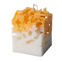DIY 촛불 금형 아크릴 투명 금형 아로마 테라피 스퀘어 곰팡이 캔들 곰팡이 크로스 디자인 파라핀 캔들 곰팡이