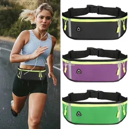 Bolsas esportivas Mens Esportes Caixa de telefonia em corrida Bolsa de cintura impermeabilizada e confortável Bolsa de bicicleta de corrida Banda de esportes refletivos de fita Y240410