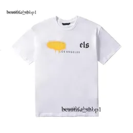 Mens Designer T Shirt Clothes Palms Designer Shirts Palms Angles T Shirts Fashion Spray Paint Graffit Angles Short Sleeves Loose Tide Brand Crew Neck Letter 544