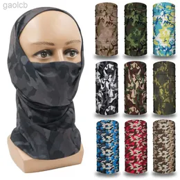 Masowe maski twarzy szyi gaiter kamuflaż gaiter na zewnątrz taktyczny szalik wojskowy szalik kamuflaż szwu bandana maska ​​bandannas głowa osłony twarzy 240410